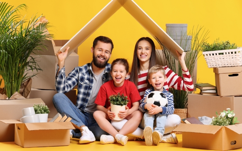 Family mental health and bonding - parents and children connecting for emotional wellness
